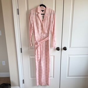 Elegant Pink Paisley Women's Jumpsuit